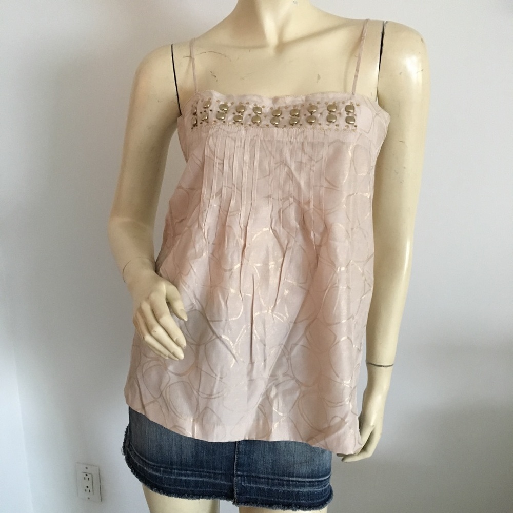 Josephine Chaus gold beaded camisole size 4
